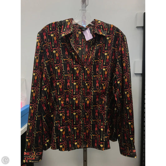 Top Long Sleeve By East 5th In Multi-colored, Size: Xl