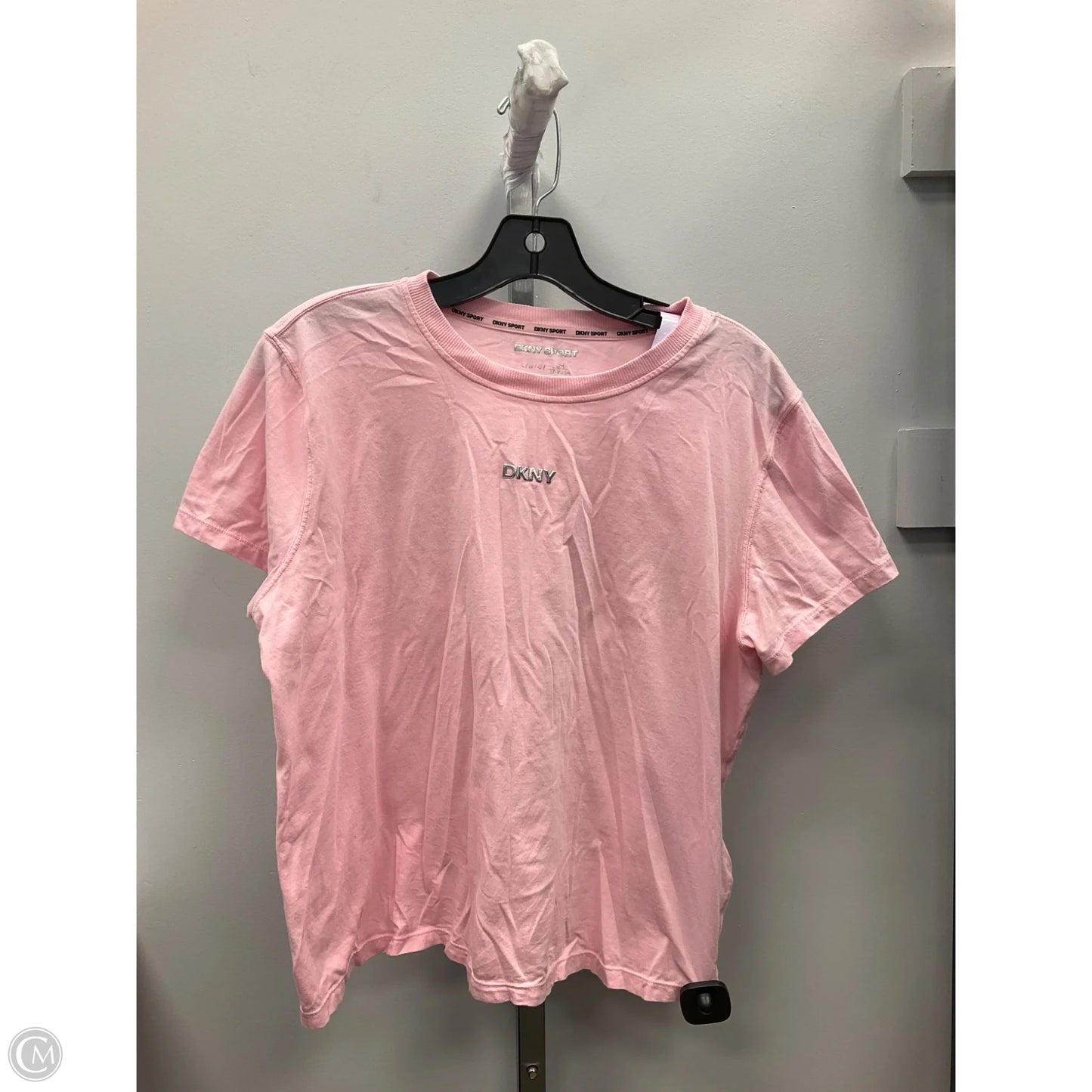 Athletic Top Short Sleeve By Dkny In Pink, Size: L