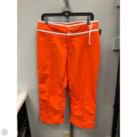 Athletic Pants By Nike Apparel In Orange, Size: M