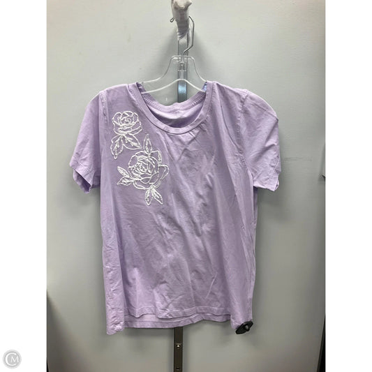 Top Short Sleeve By J. Crew In Purple, Size: M