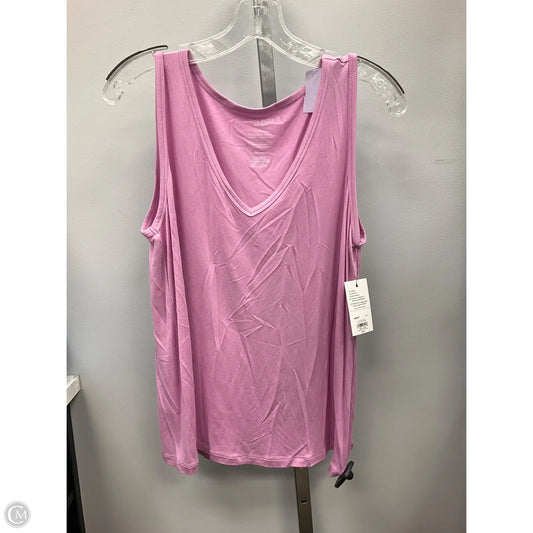Top Sleeveless Basic By Nine West In Pink, Size: L
