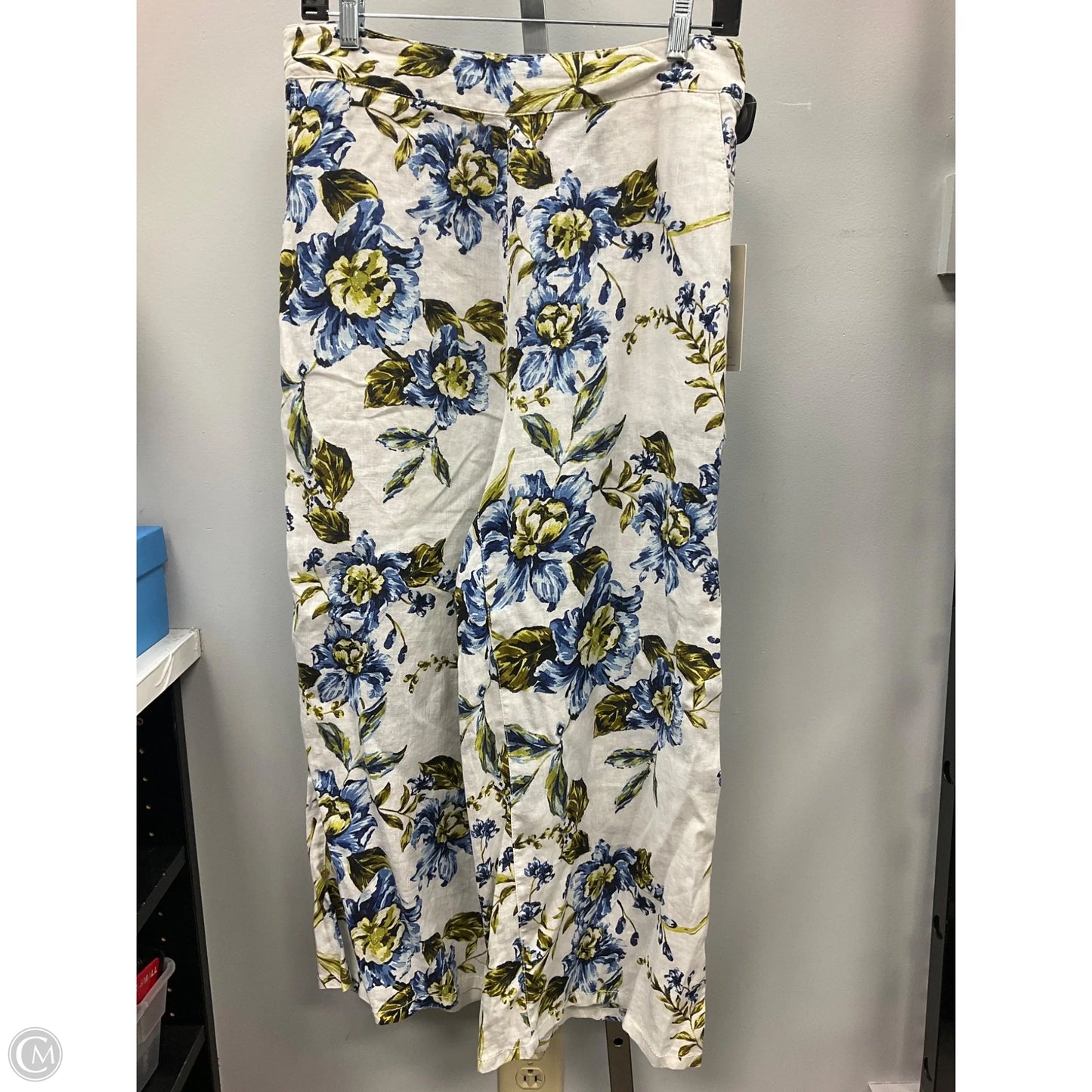 Pants Linen By Joie In Floral Print, Size: L