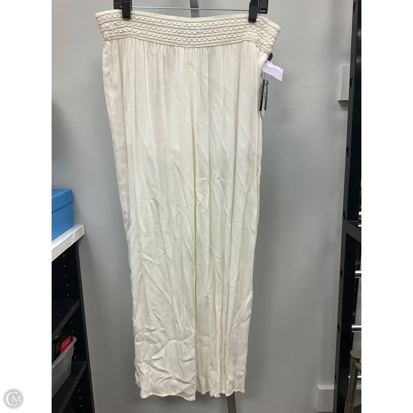 Pants Wide Leg By By & By In Cream, Size: Xl
