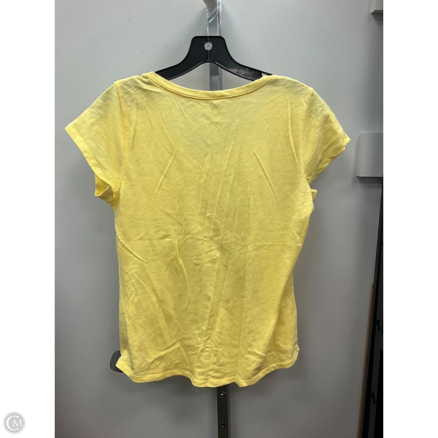 Top Short Sleeve By Mix And Co In Yellow, Size: M