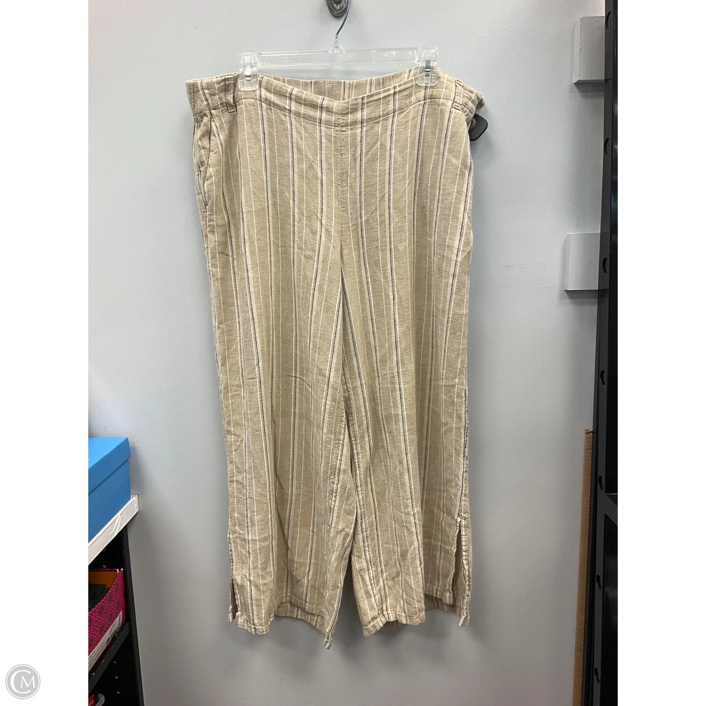 Pants Wide Leg By J. Jill In Striped Pattern, Size: L