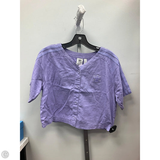 Top Short Sleeve By Adidas In Purple, Size: M