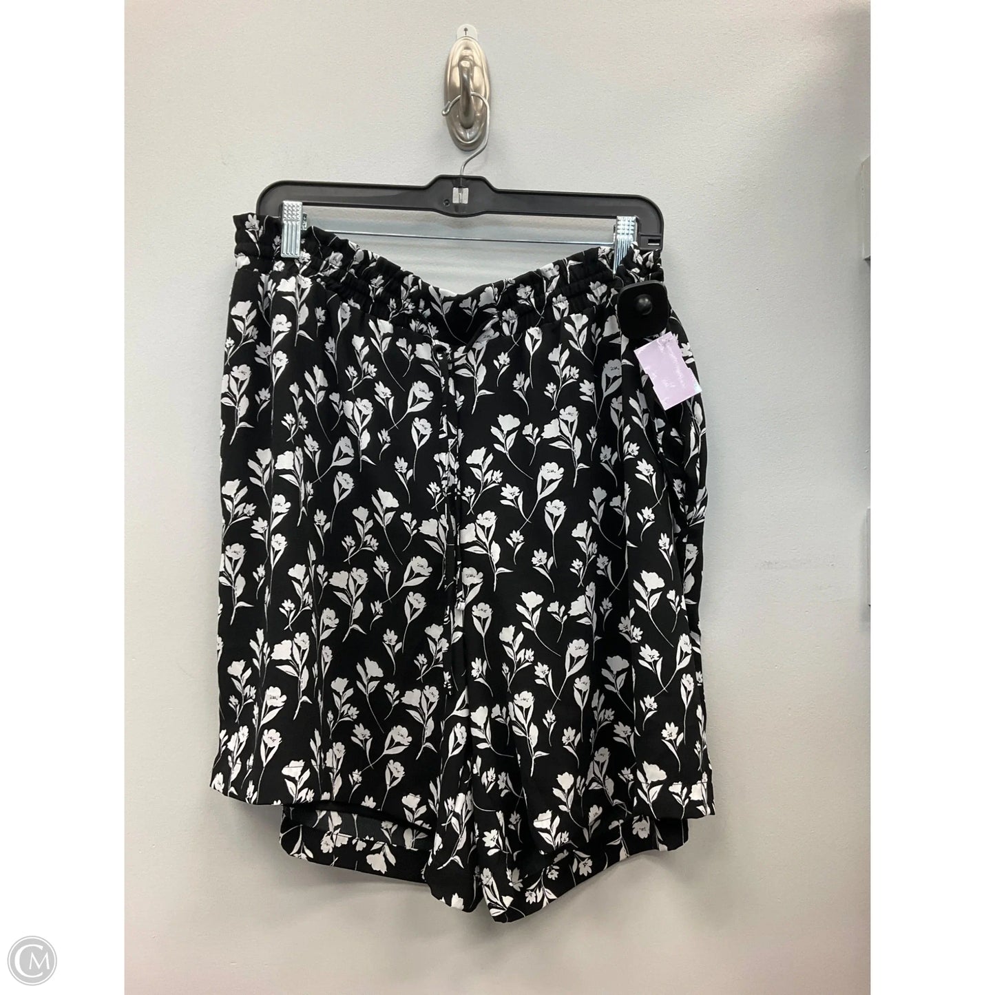 Shorts By Simply Vera In Black & White, Size: Xl