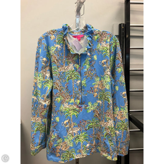 Sweatshirt Designer By Lilly Pulitzer In Blue & Brown, Size: Xxl
