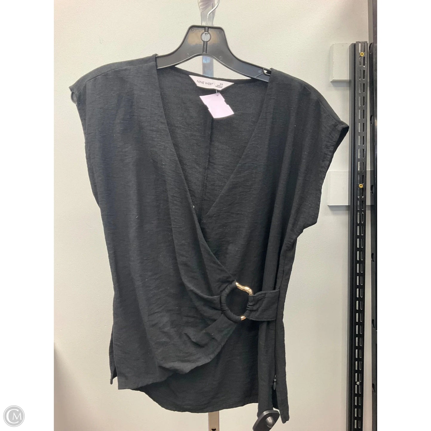Top Short Sleeve By Nine West In Black, Size: Xs