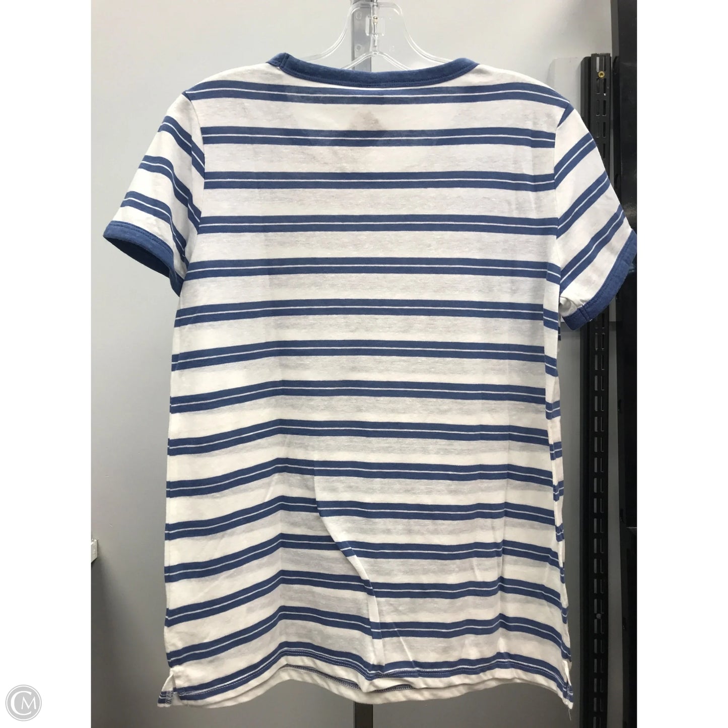 Top Short Sleeve Basic By Old Navy In Striped Pattern, Size: M