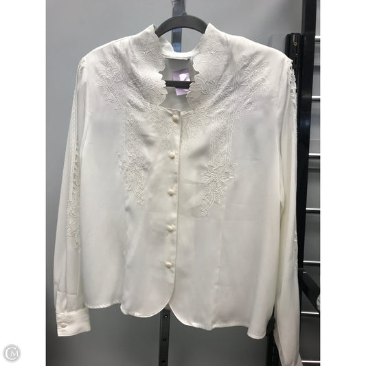 Top Long Sleeve By Blair In Cream, Size: M