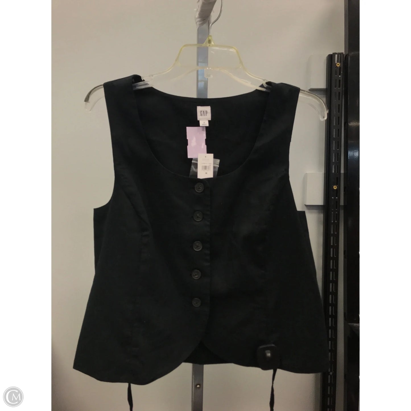 Top Sleeveless By Gap In Black, Size: M