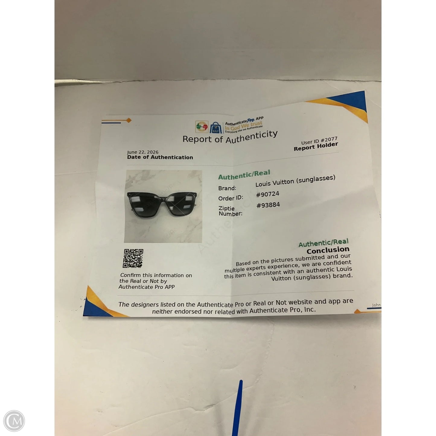 Sunglasses Luxury Designer By Louis Vuitton, Size: