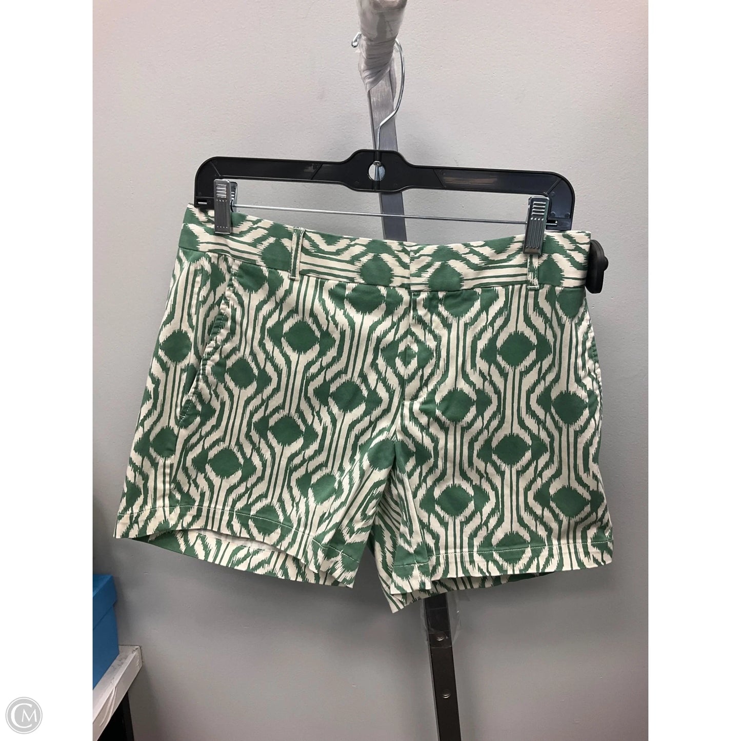 Shorts By Banana Republic In Cream & Green, Size: 6
