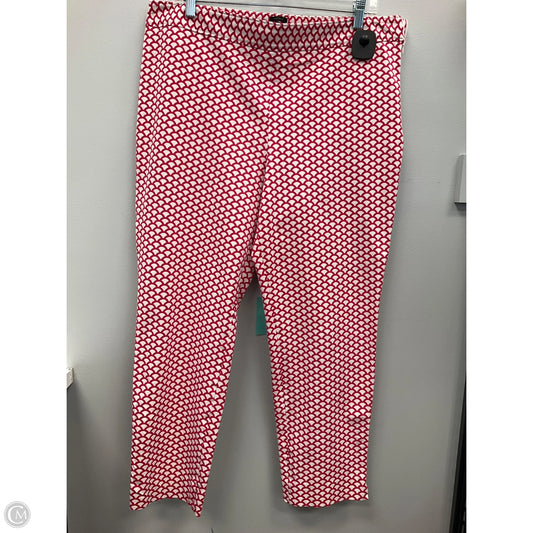 Pants Cropped By Talbots In Red & White, Size: 16