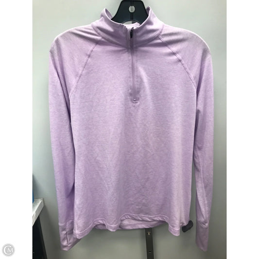 Athletic Top Long Sleeve Collar By Ideology In Purple, Size: M