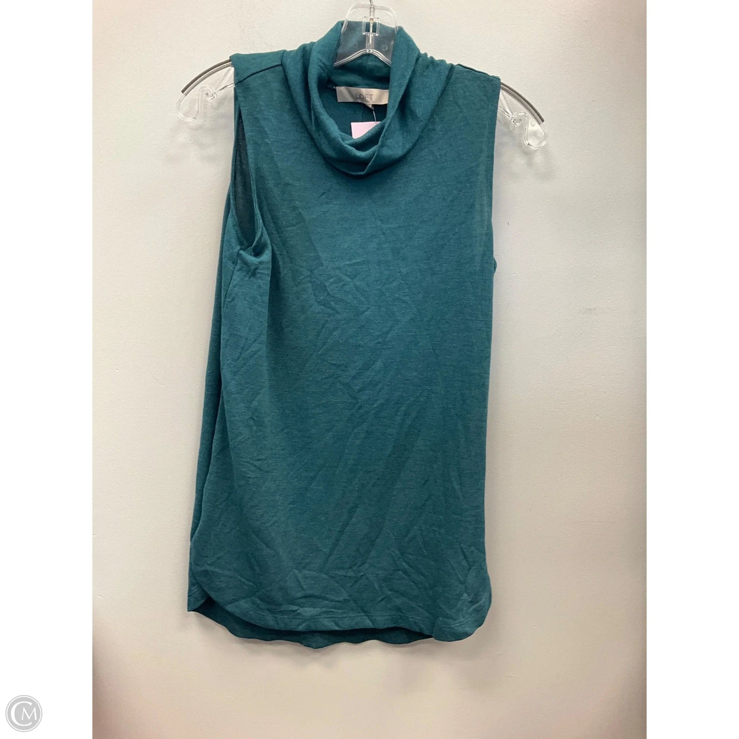 Top Sleeveless By Loft In Teal, Size: Xs