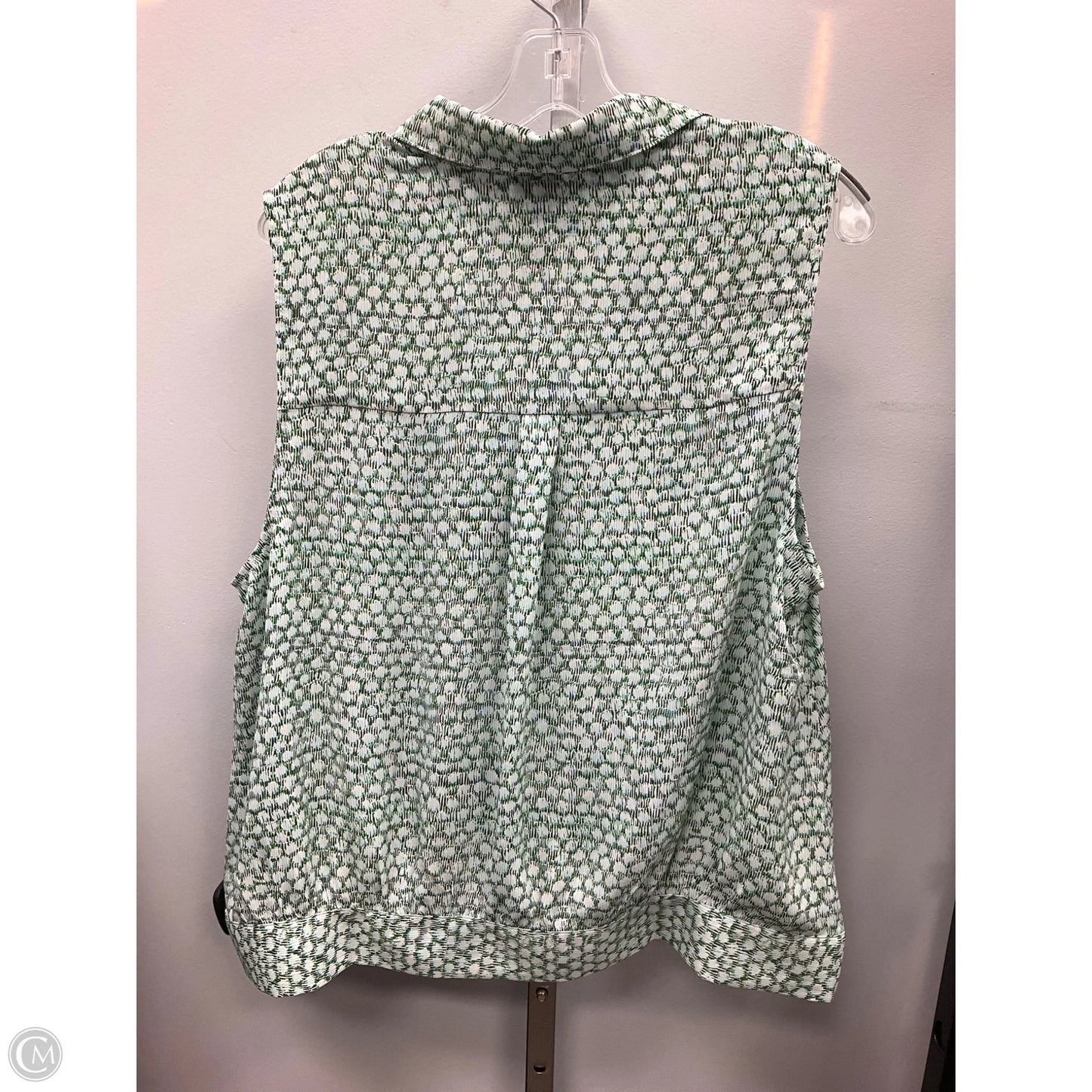 Top Sleeveless By Cabi In Blue & Green, Size: Xl