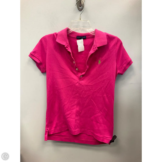 Top Short Sleeve By Ralph Lauren In Pink, Size: M
