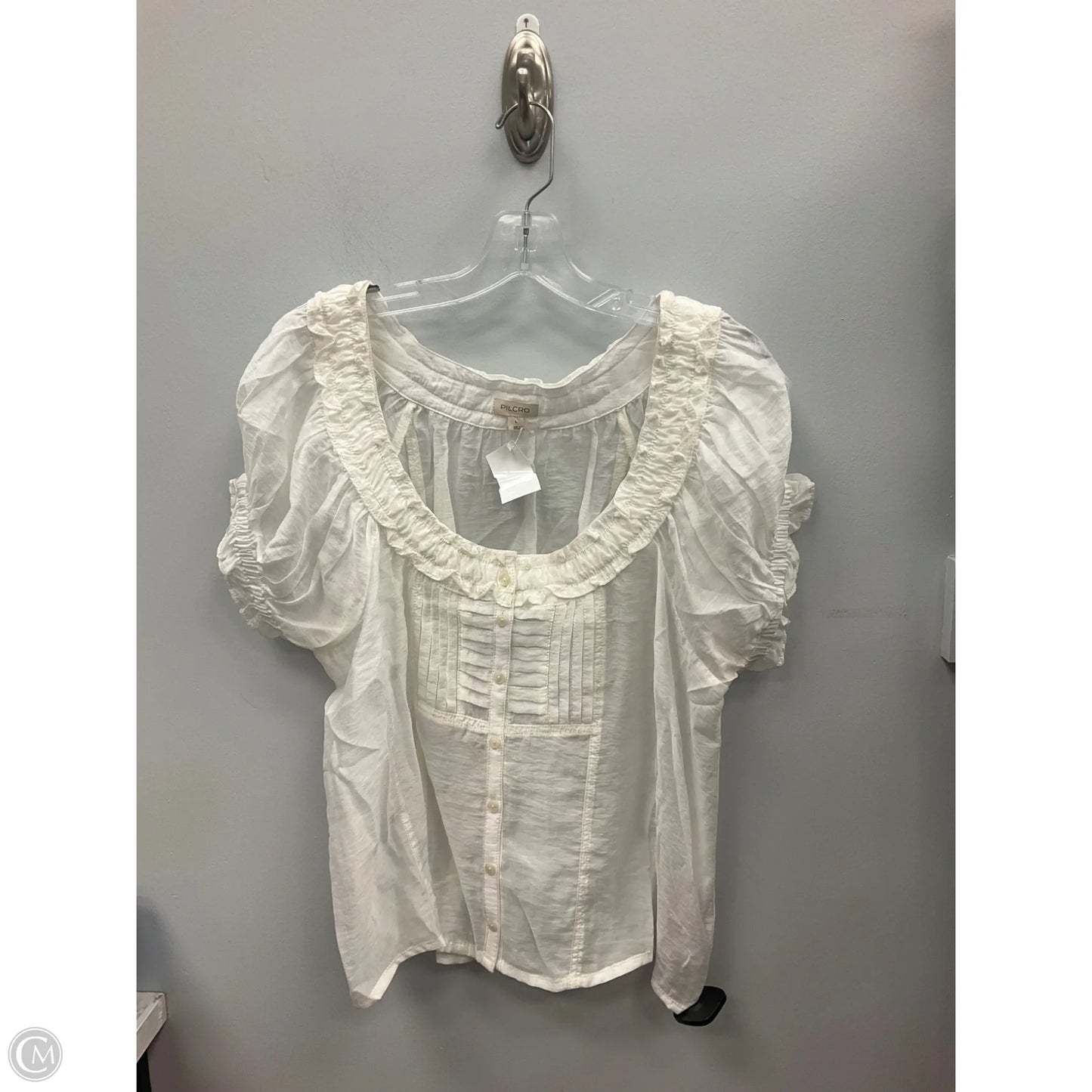 Top Short Sleeve By Pilcro In White, Size: L