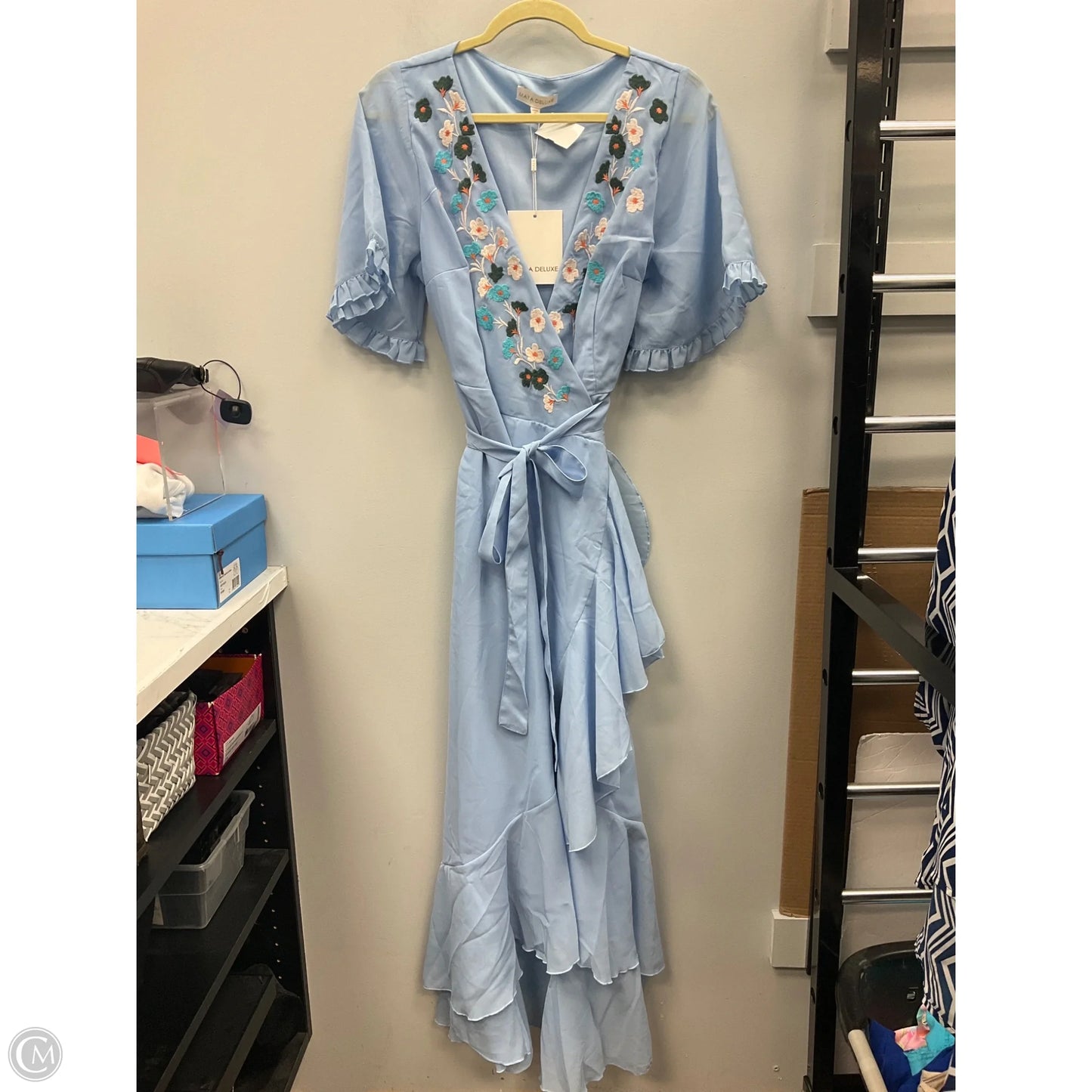 Dress Casual Maxi By Cmc In Blue, Size: 10