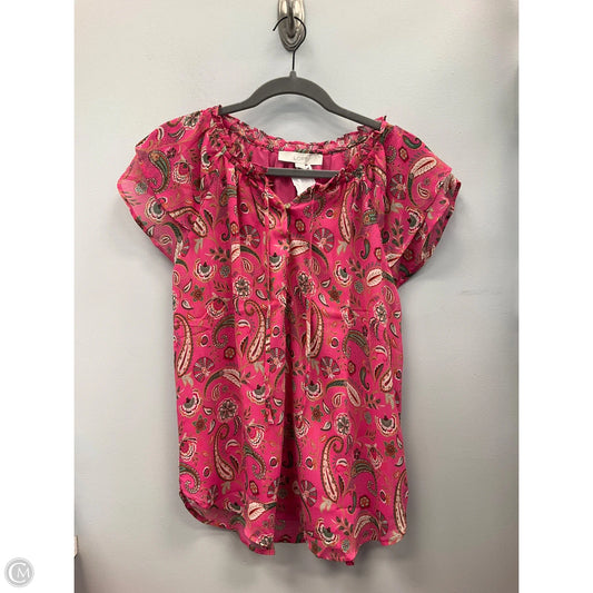 Top Sleeveless By Loft In Paisley Print, Size: M