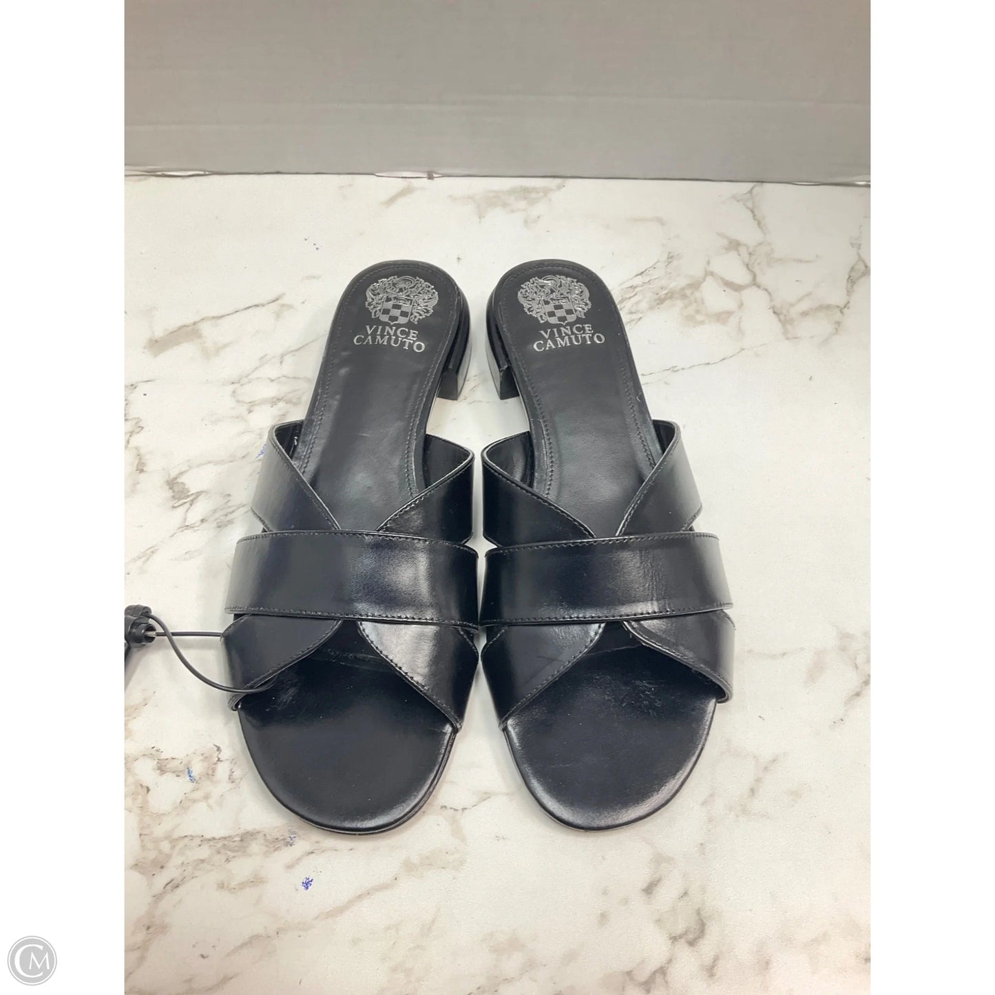 Sandals Flats By Vince Camuto In Black, Size: 9.5