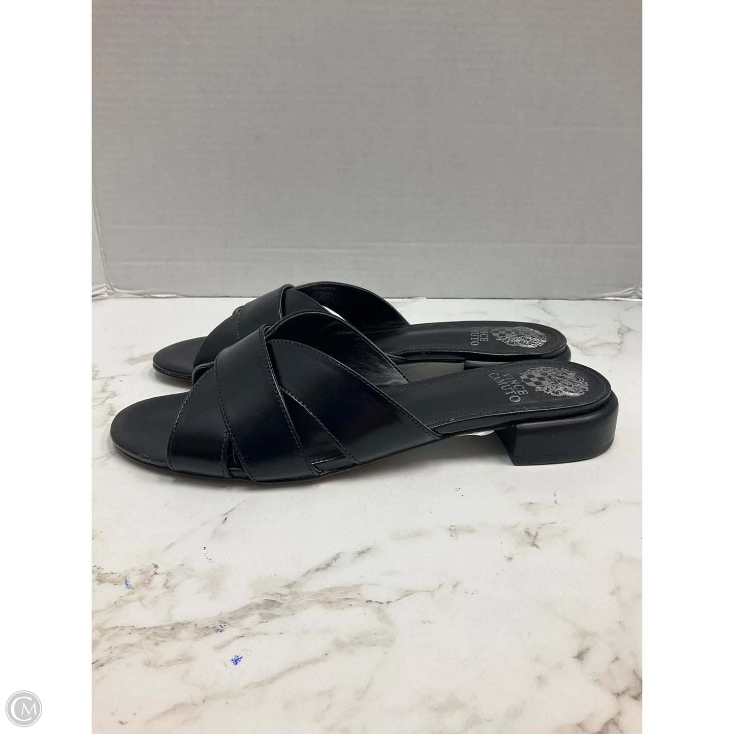 Sandals Flats By Vince Camuto In Black, Size: 9.5