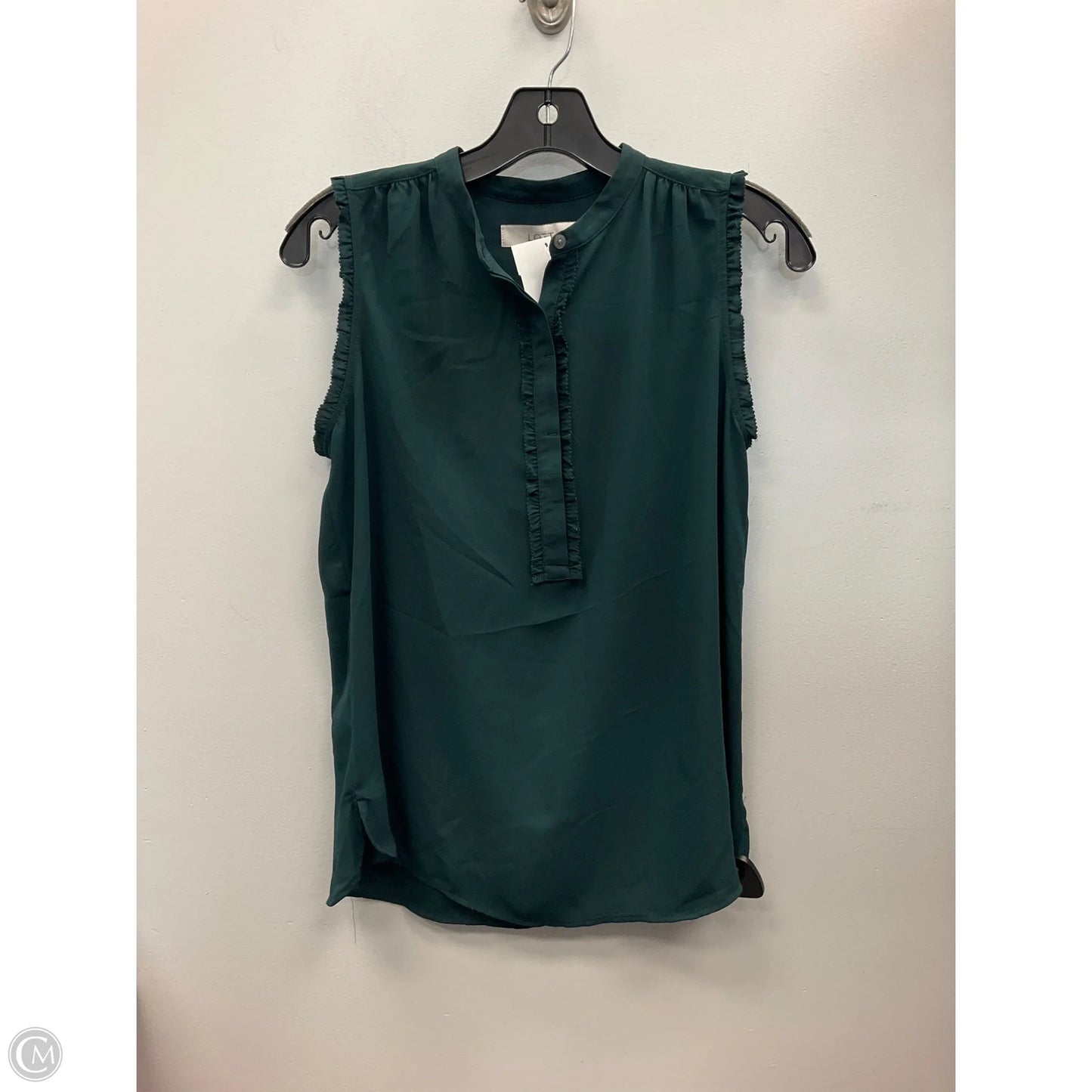 Top Sleeveless By Loft In Green, Size: Sp