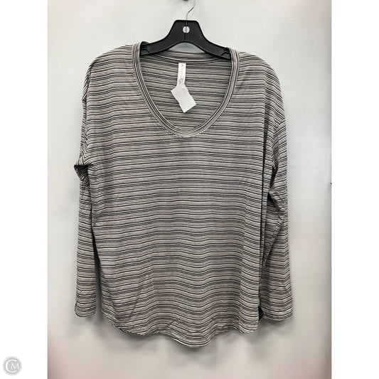 Top Long Sleeve By Athleta In Striped Pattern, Size: L