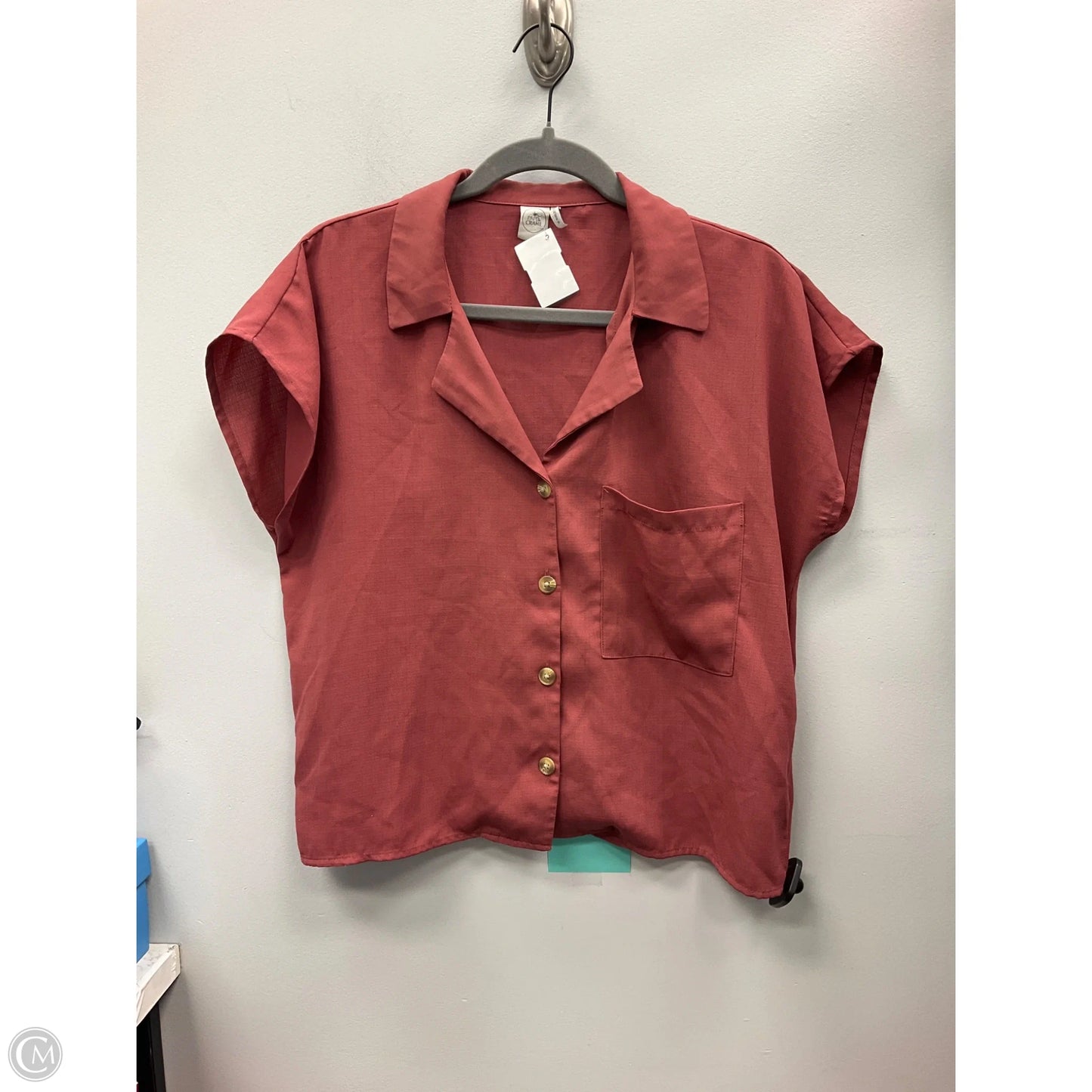 Top Short Sleeve By Paper Crane In Mauve, Size: M