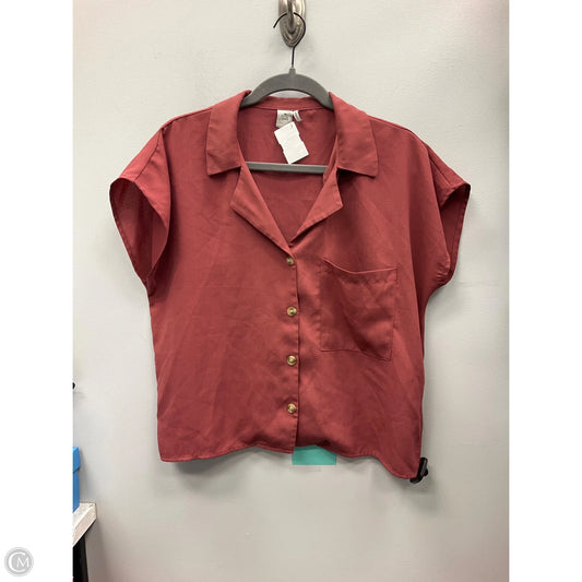 Top Short Sleeve By Paper Crane In Mauve, Size: M