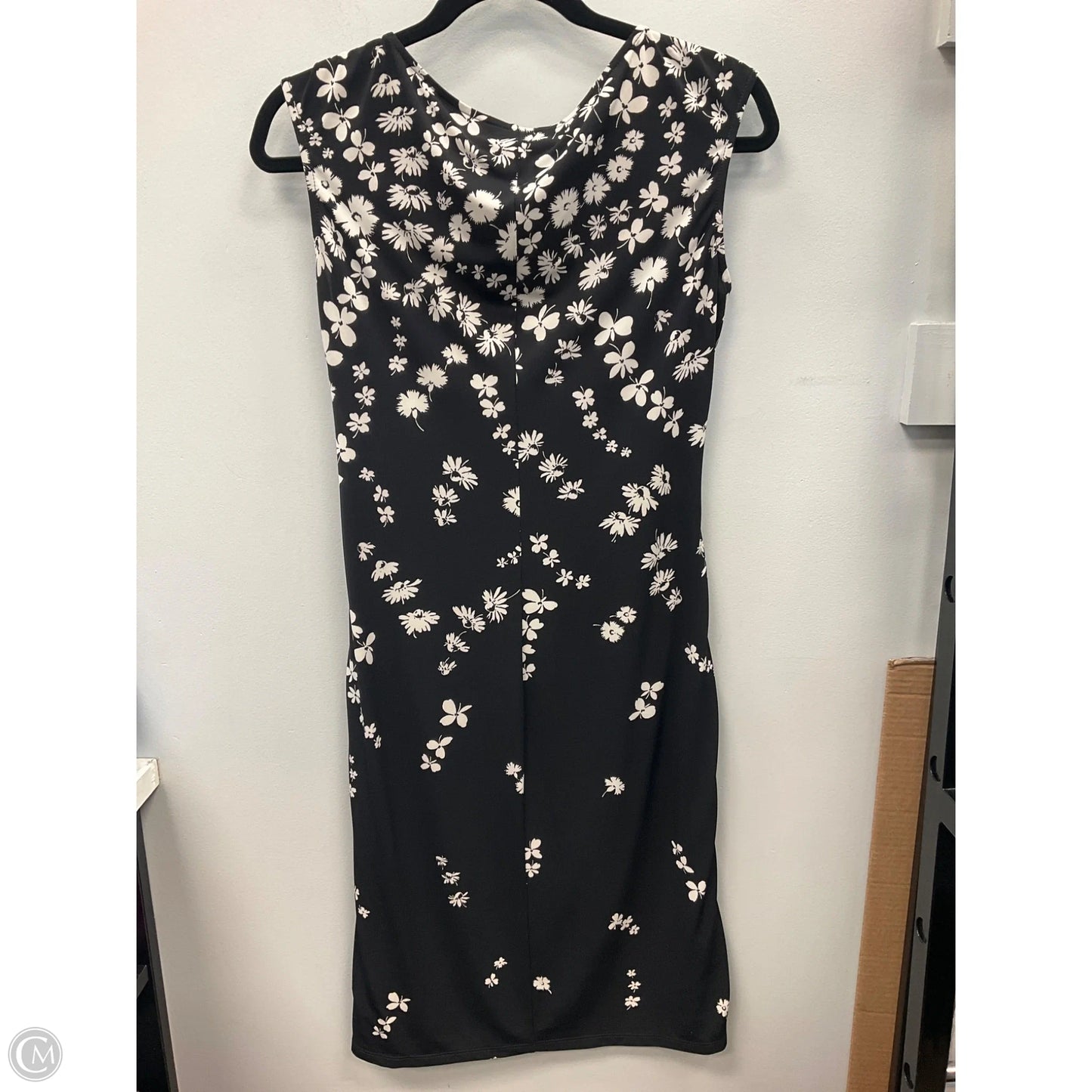 Dress Casual Midi By Chaps In Black & White, Size: M