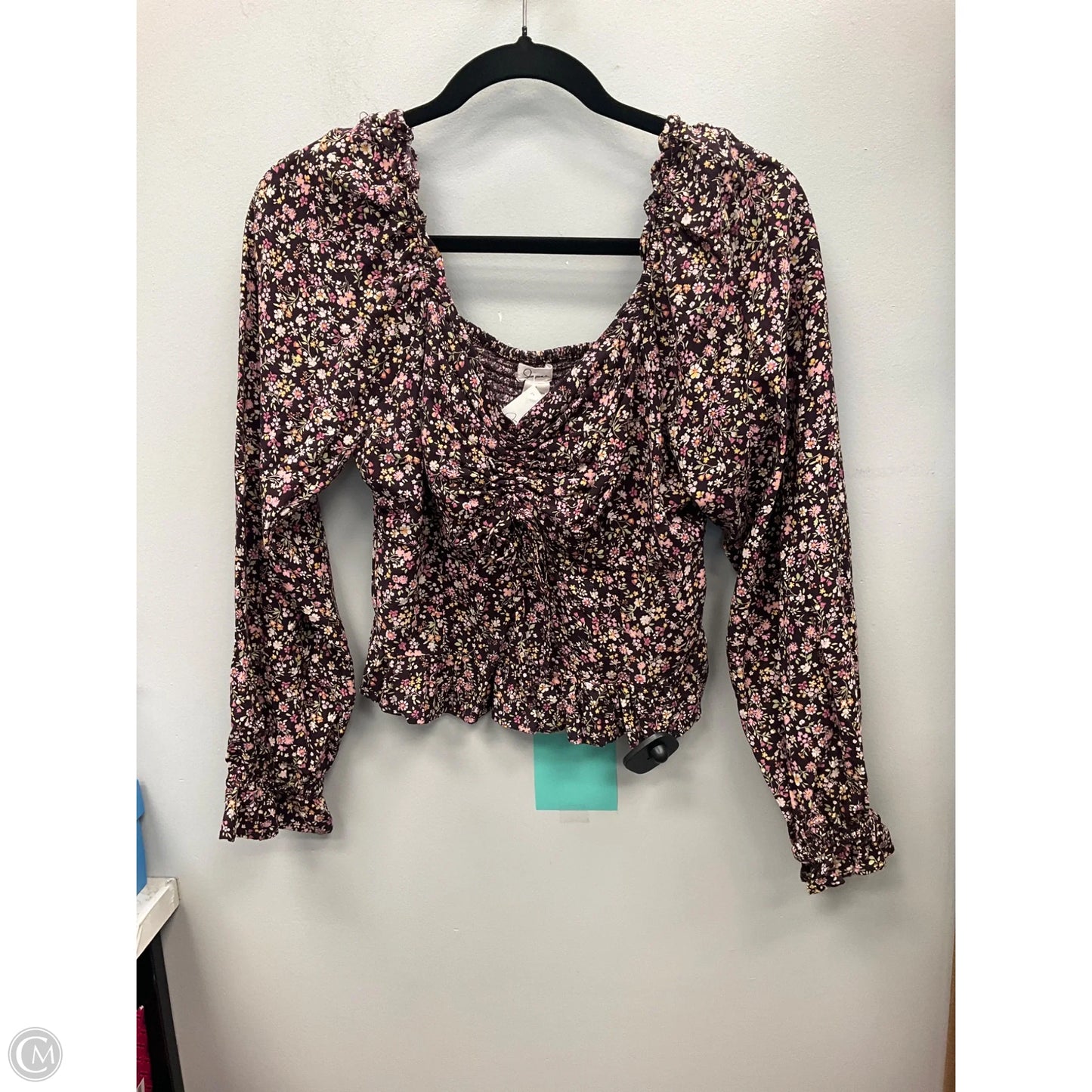 Top Long Sleeve By Japna In Floral Print, Size: L