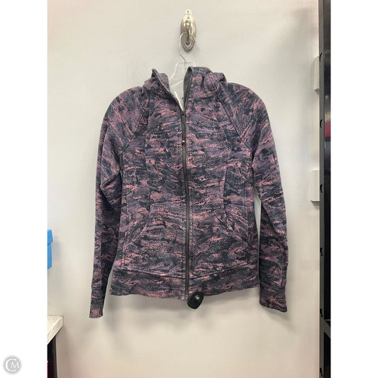 Athletic Jacket By Lululemon In Black & Purple, Size: 6