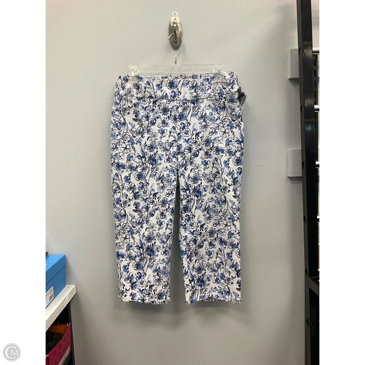 Capris By Croft And Barrow In Blue & White, Size: 8p