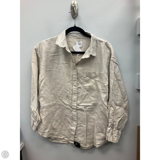 Top Long Sleeve By Cmc In Cream, Size: S