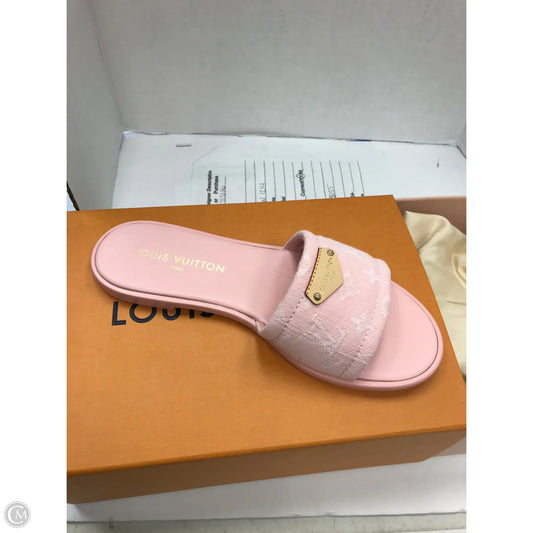 Sandals Luxury Designer By Louis Vuitton In Pink, Size: 10