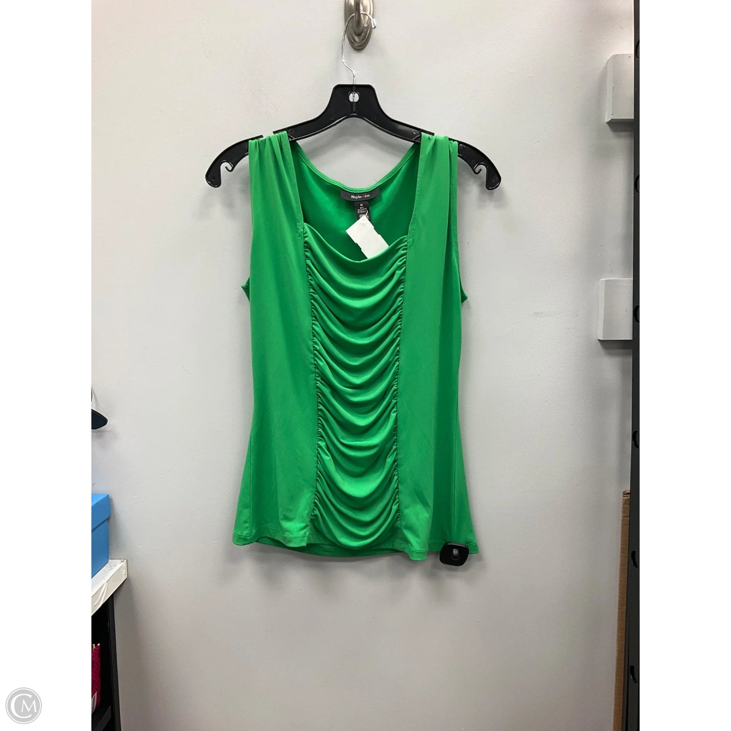 Top Sleeveless By Style And Company In Green, Size: M