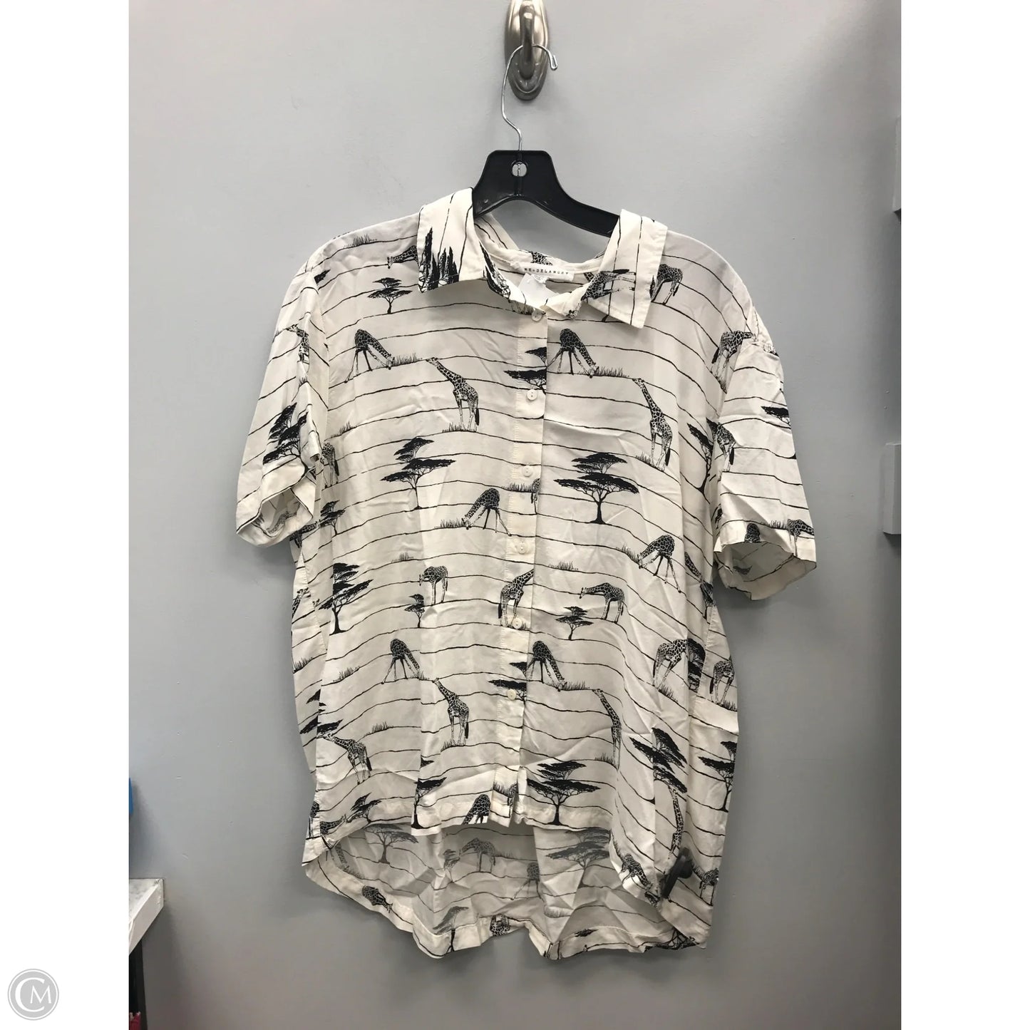 Top Short Sleeve By Jane And Delancey In Black & Cream, Size: Xl