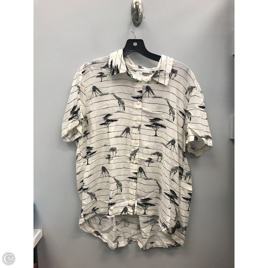 Top Short Sleeve By Jane And Delancey In Black & Cream, Size: Xl