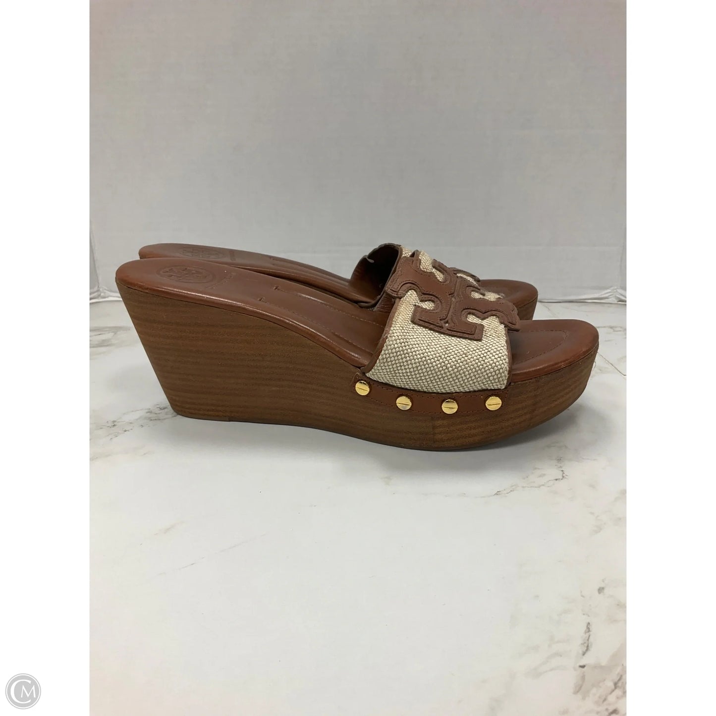 Sandals Designer By Tory Burch In Tan, Size: 9