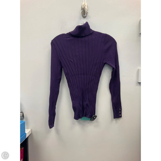 Top Long Sleeve By White House Black Market In Purple, Size: S