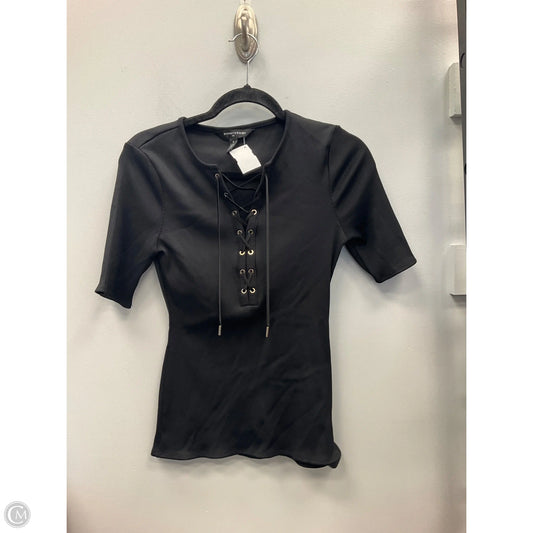 Top Short Sleeve By White House Black Market In Black, Size: S