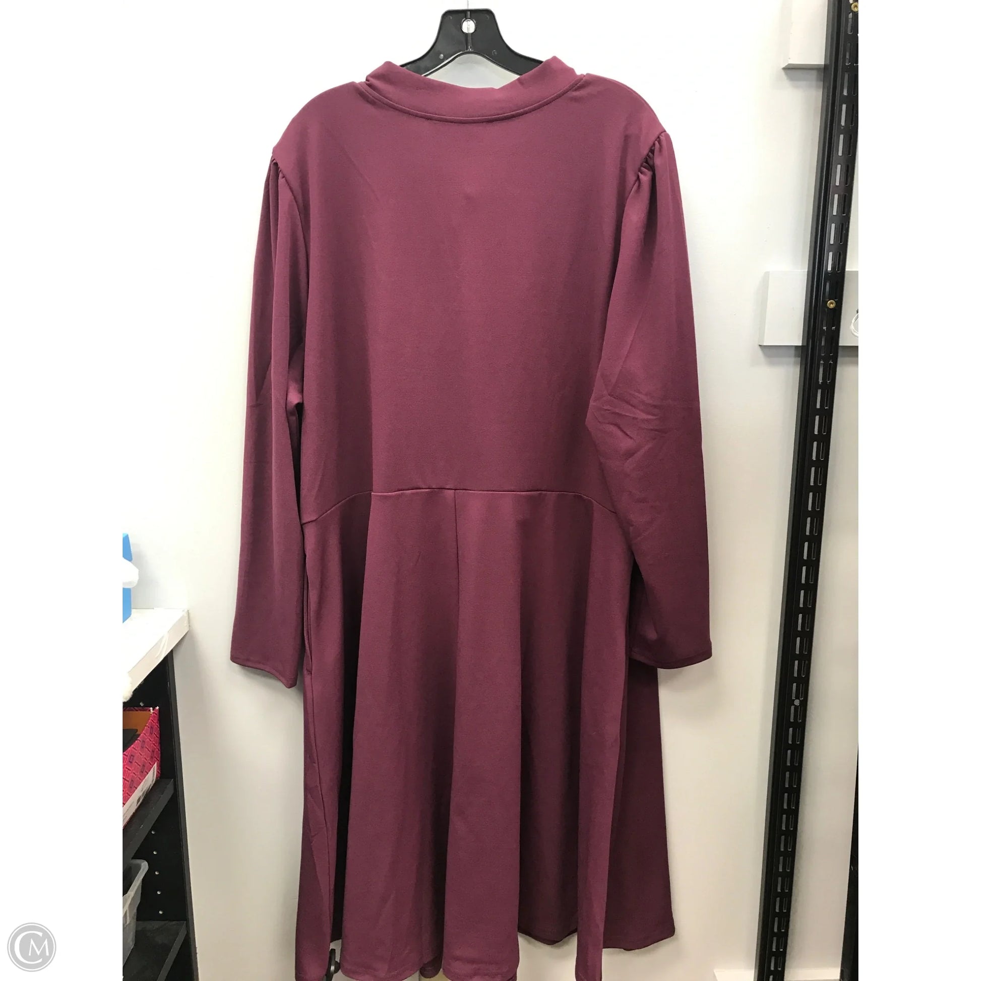 Dress Casual Midi By Ashley Stewart In Purple, Size: 3x