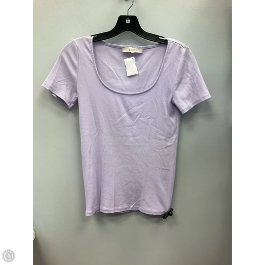 Top Short Sleeve Basic By Loft In Purple, Size: S