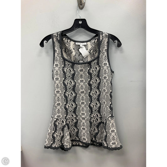 Top Sleeveless By Cabi In Grey & White, Size: M