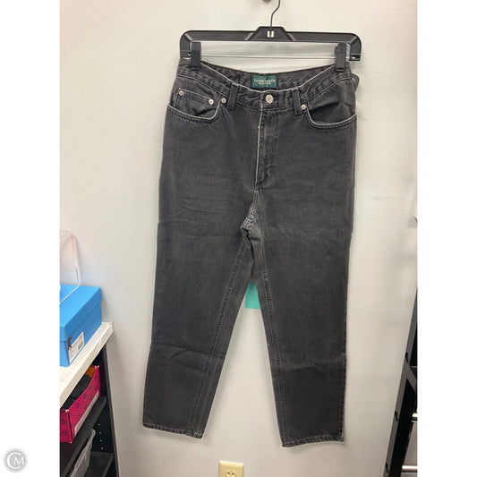 Jeans Straight By Lauren By Ralph Lauren In Black Denim, Size: 10p