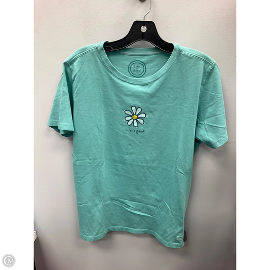 Top Short Sleeve Basic By Life Is Good In Teal, Size: M