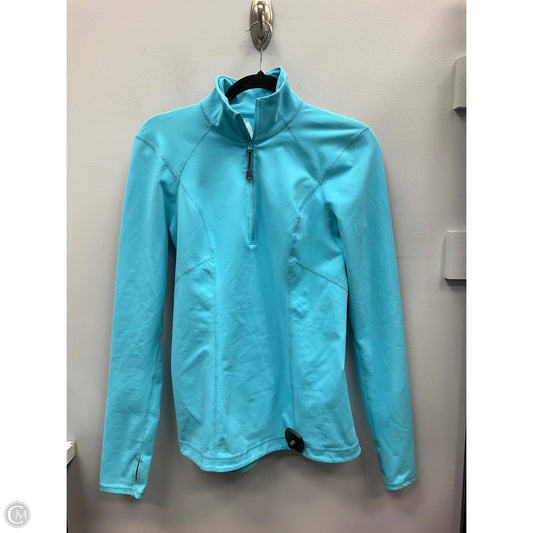 Athletic Top Long Sleeve Collar By Zella In Blue, Size: S